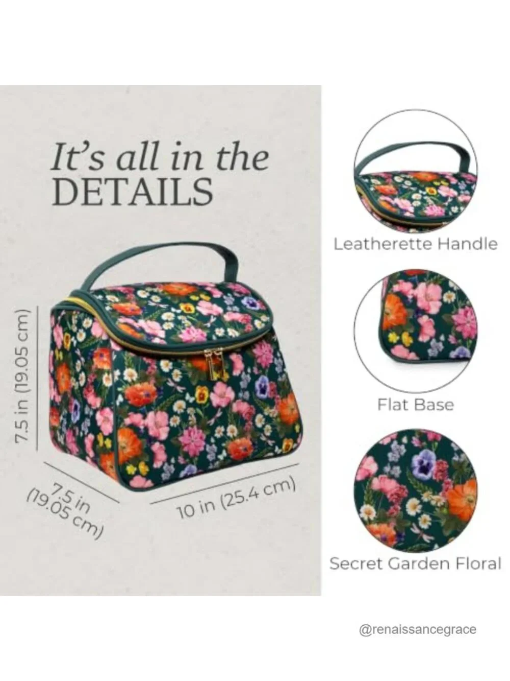 Insulated Lunch Tote Bag with Full Zip Closure, Polyester, Spacious